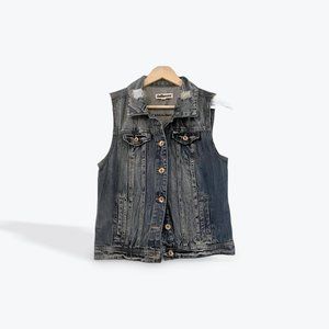 Sleeveless Denim Vest by Dollhouse